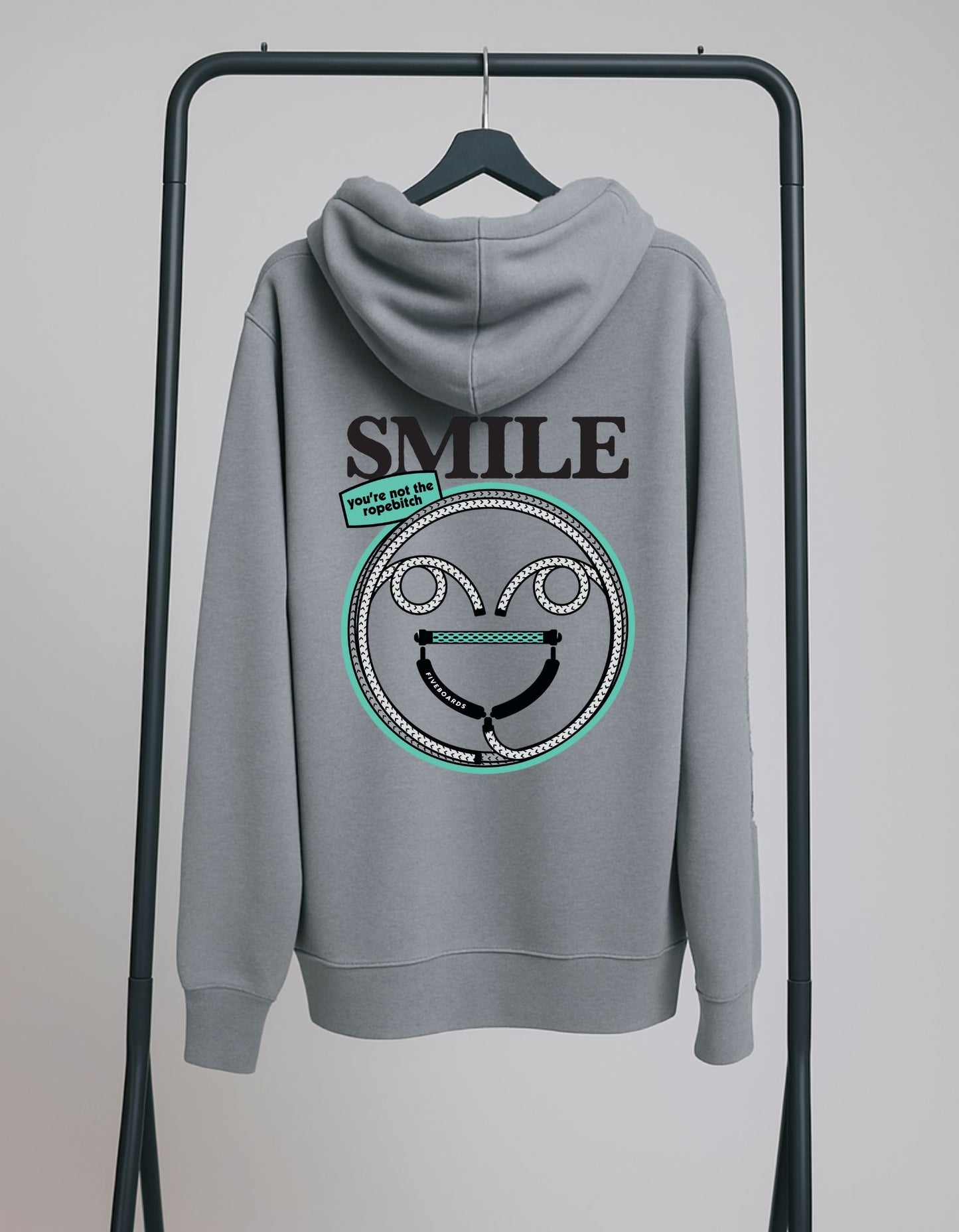 Fiveboards Smile Zip Hoody - grey