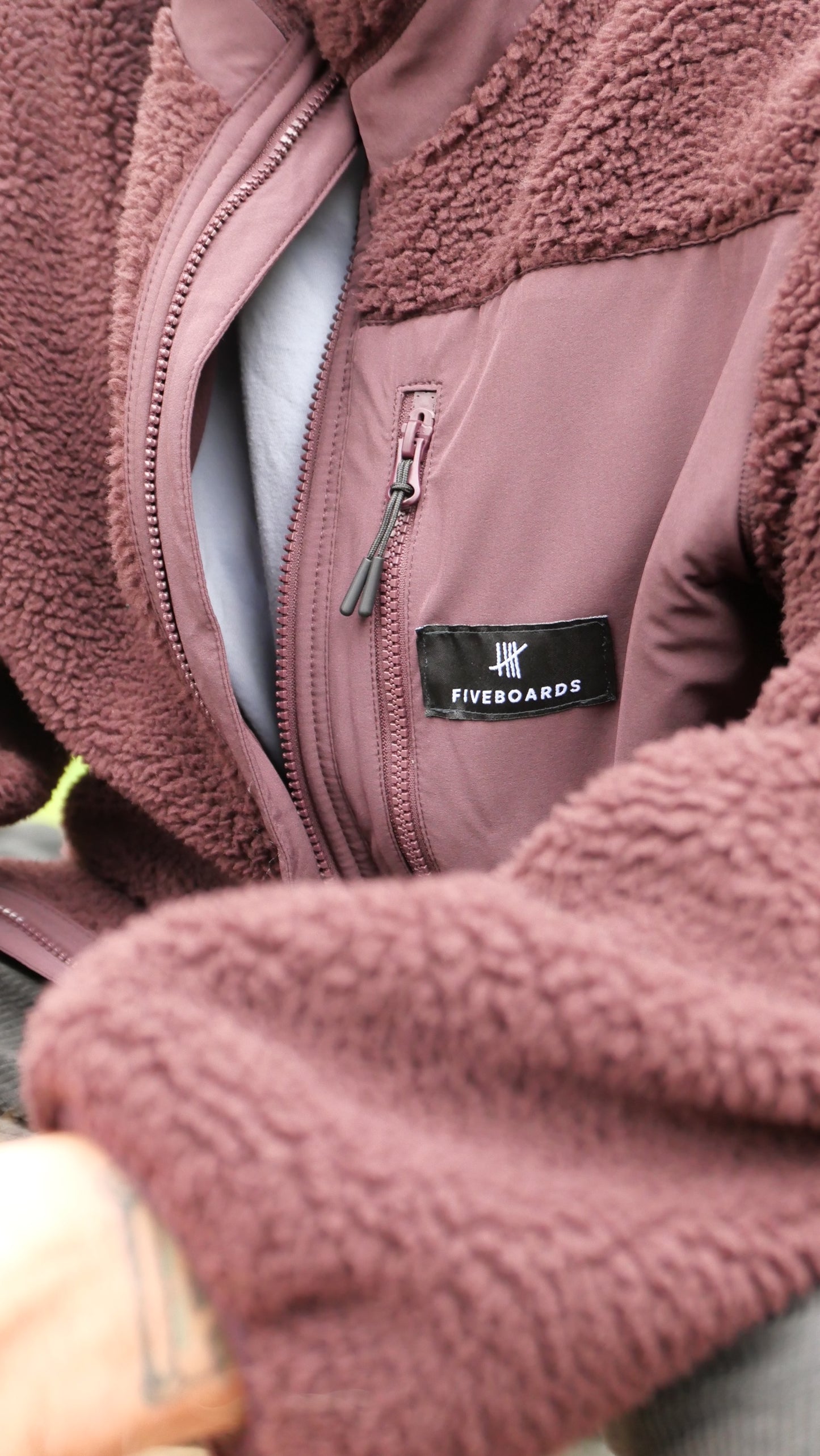 Fiveboards Sherpa Jacket - berry