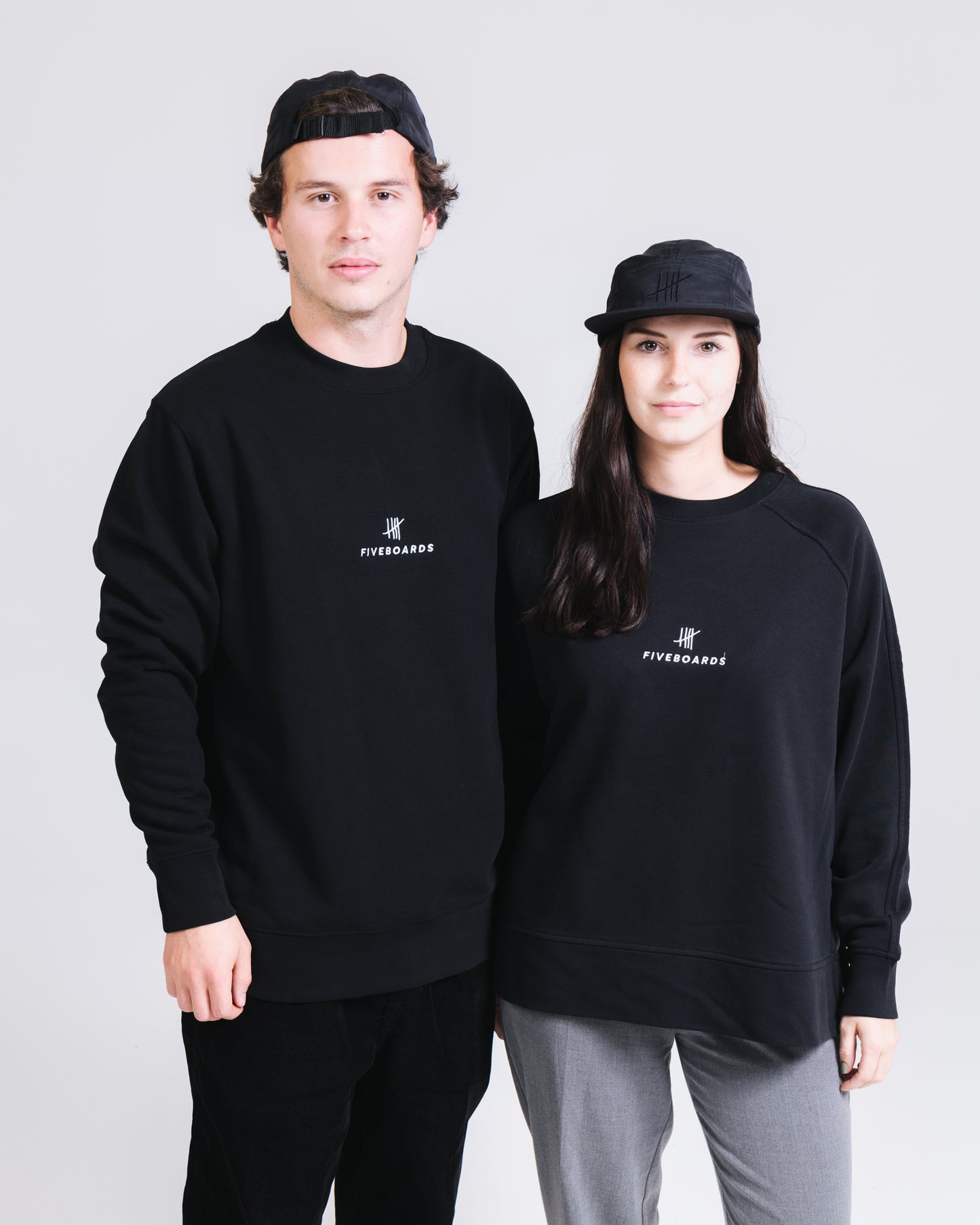 Fiveboards Crewneck Basic - black