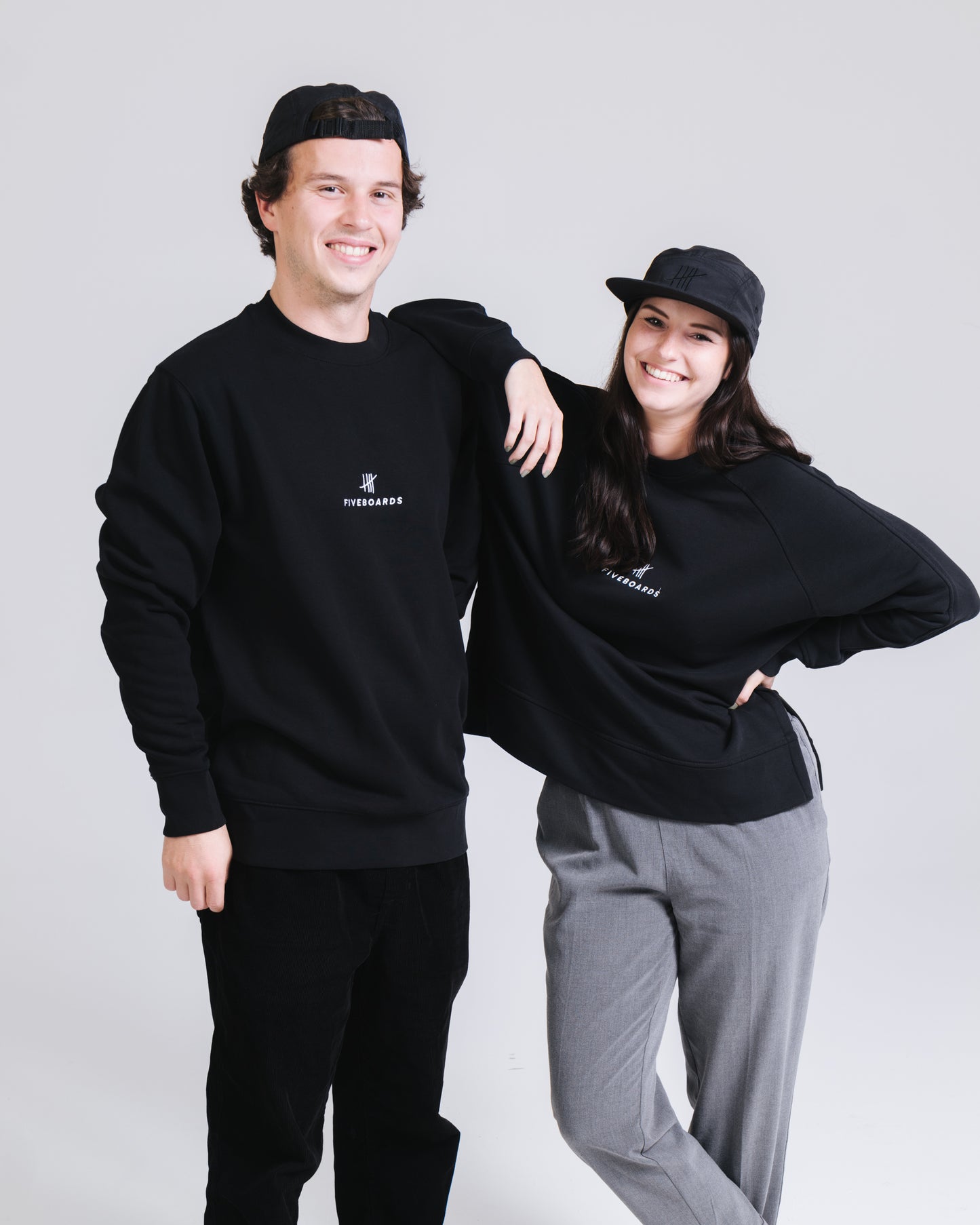 Fiveboards Crewneck Basic - black
