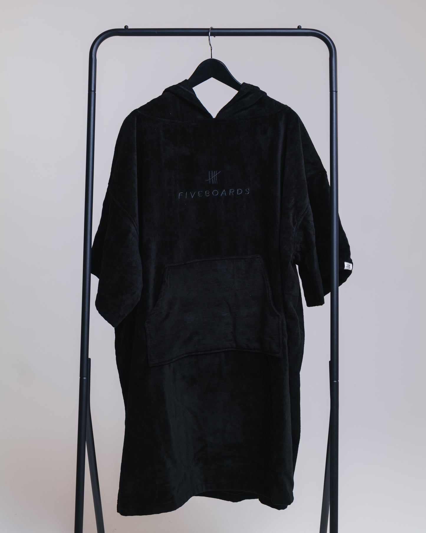 Fiveboards Towel Poncho - black