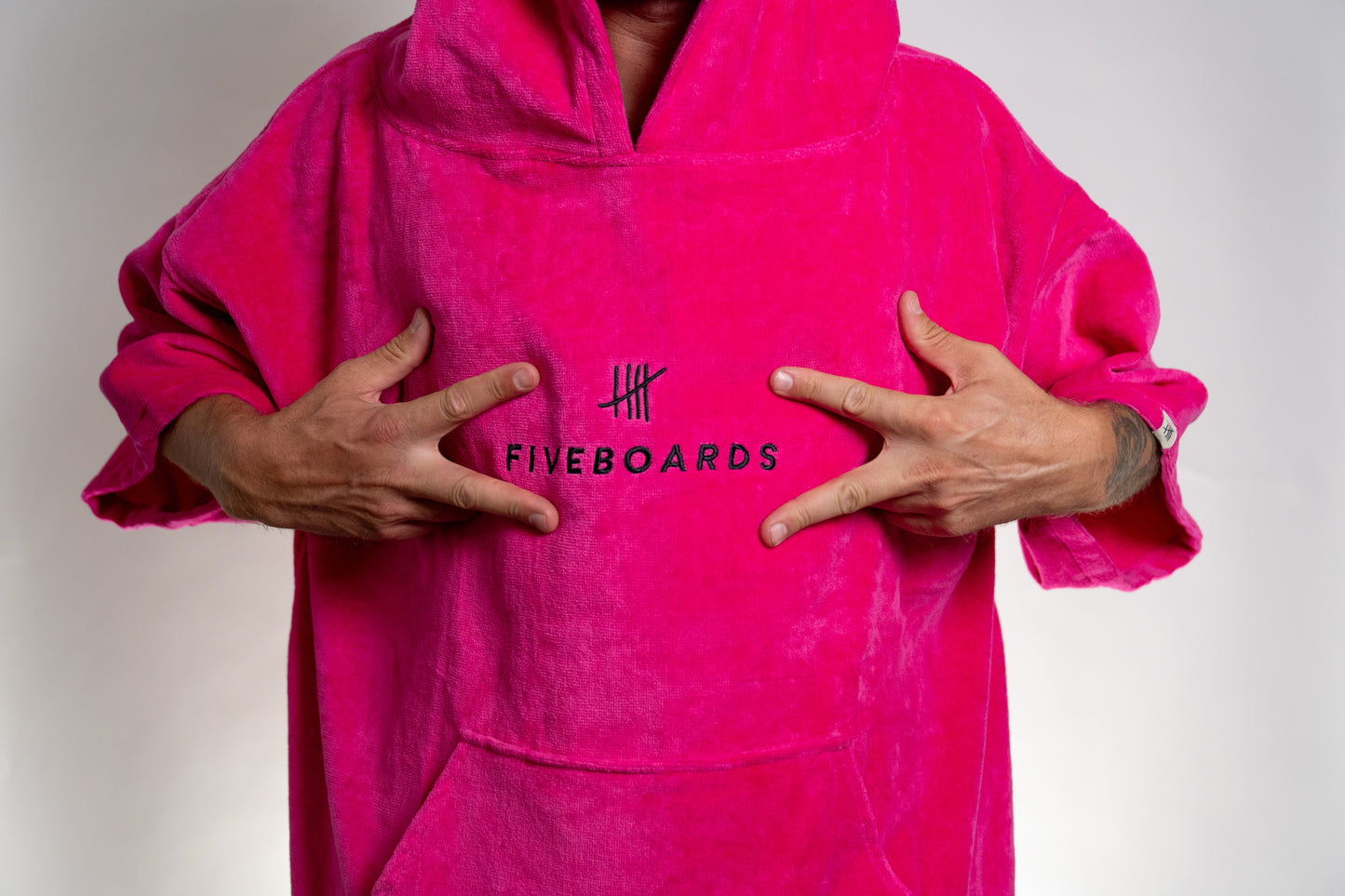 Fiveboards Towel Poncho - pink