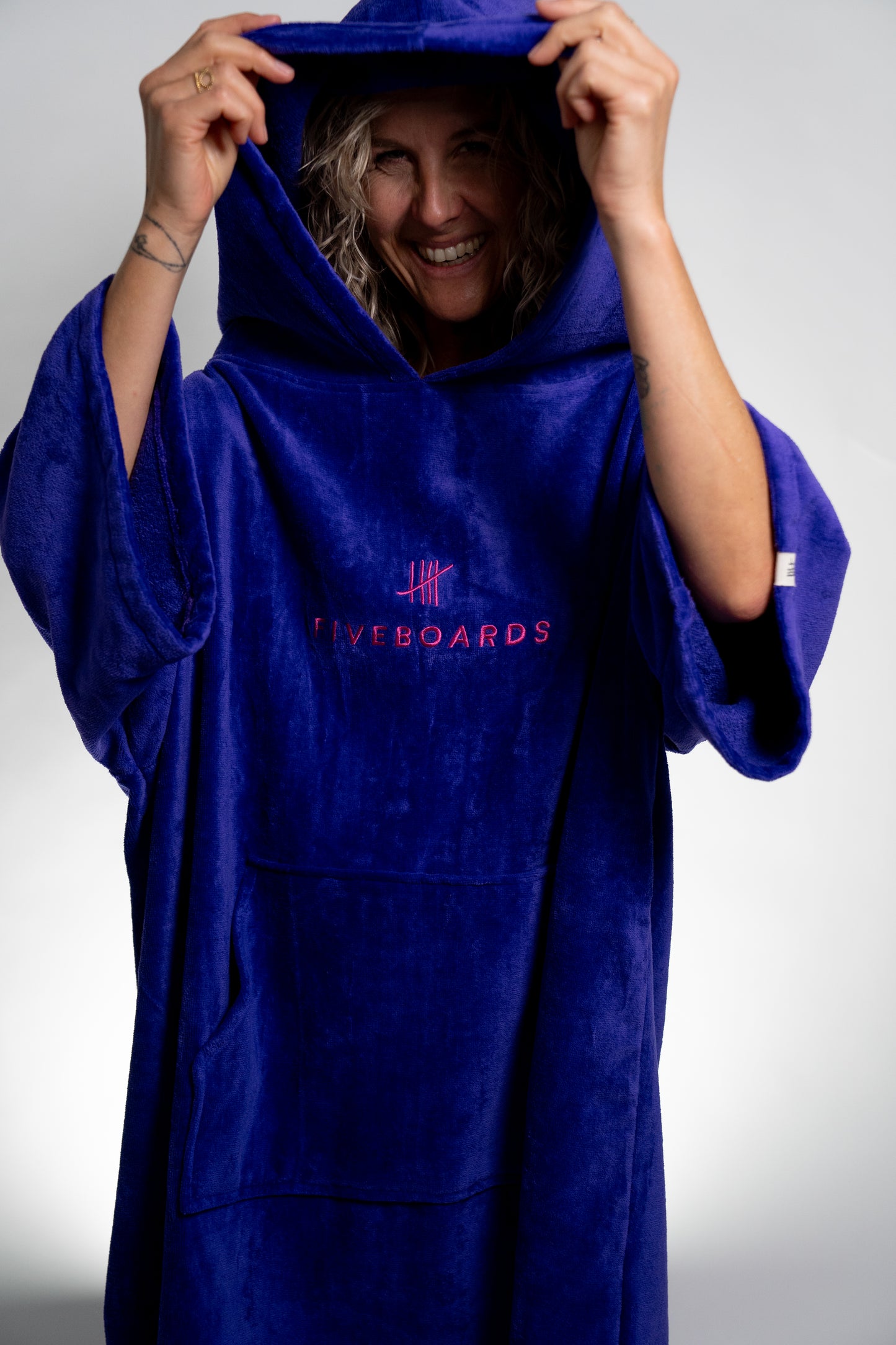 Fiveboards Towel Poncho - purple