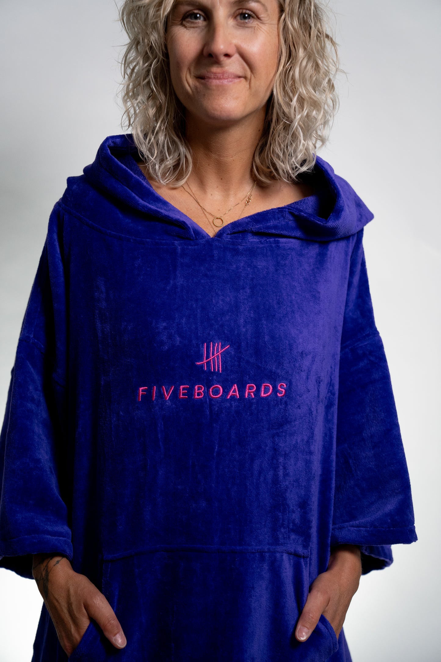 Fiveboards Towel Poncho - purple
