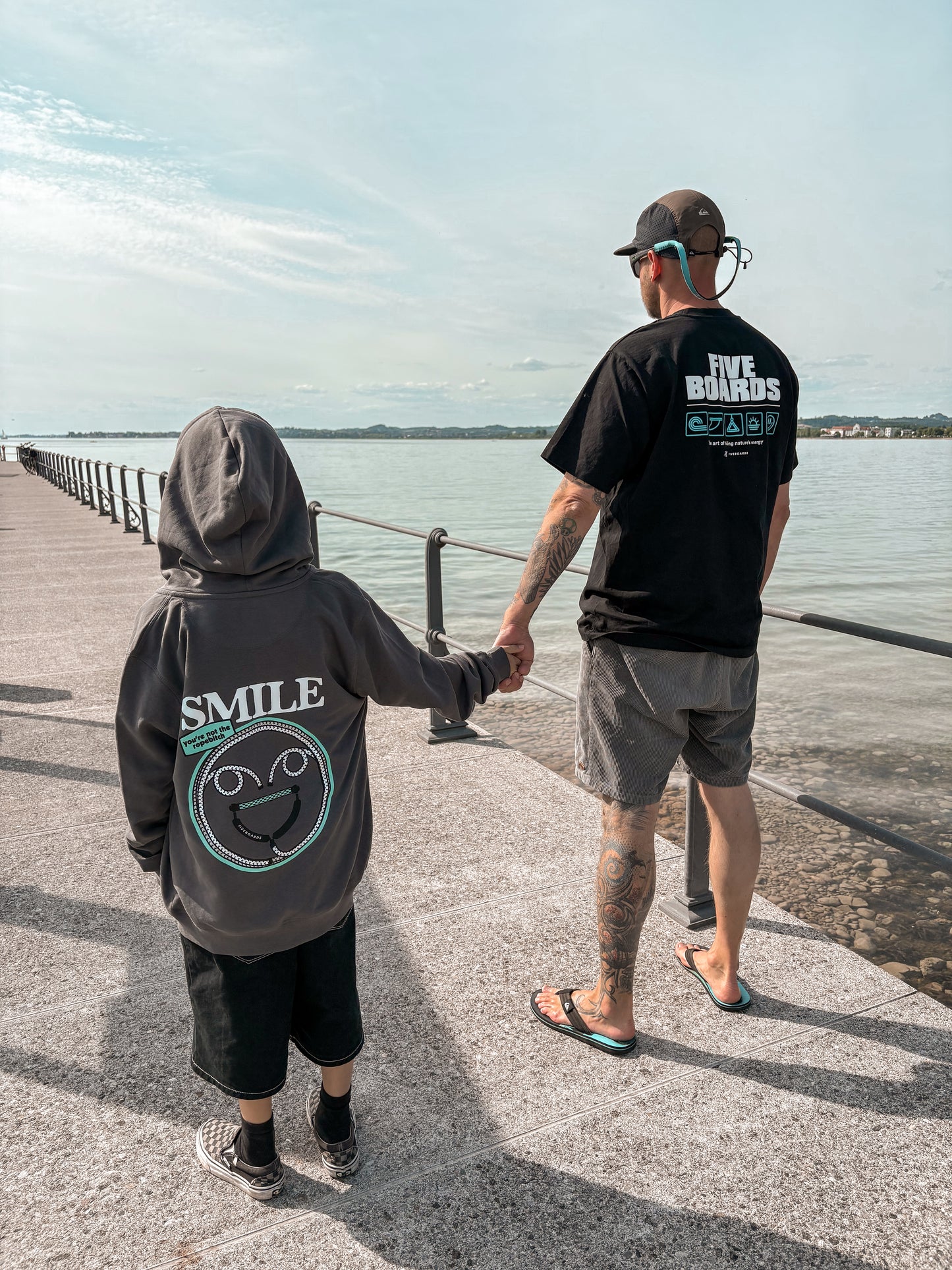 Fiveboards Smile Zip Hoody - grey