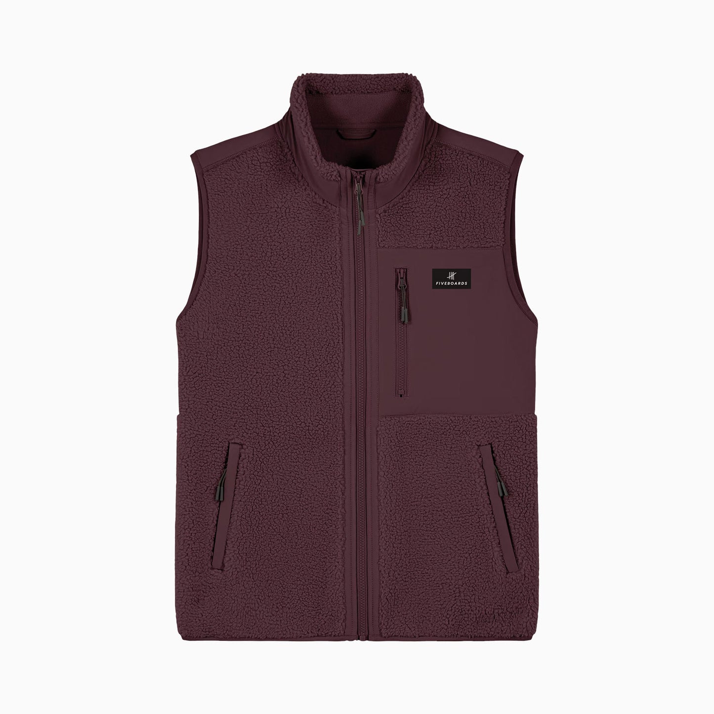 Fiveboards Sherpa Vest - berry