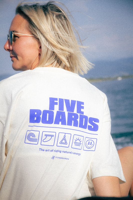 Fiveboards Women Tee Icons - natural raw