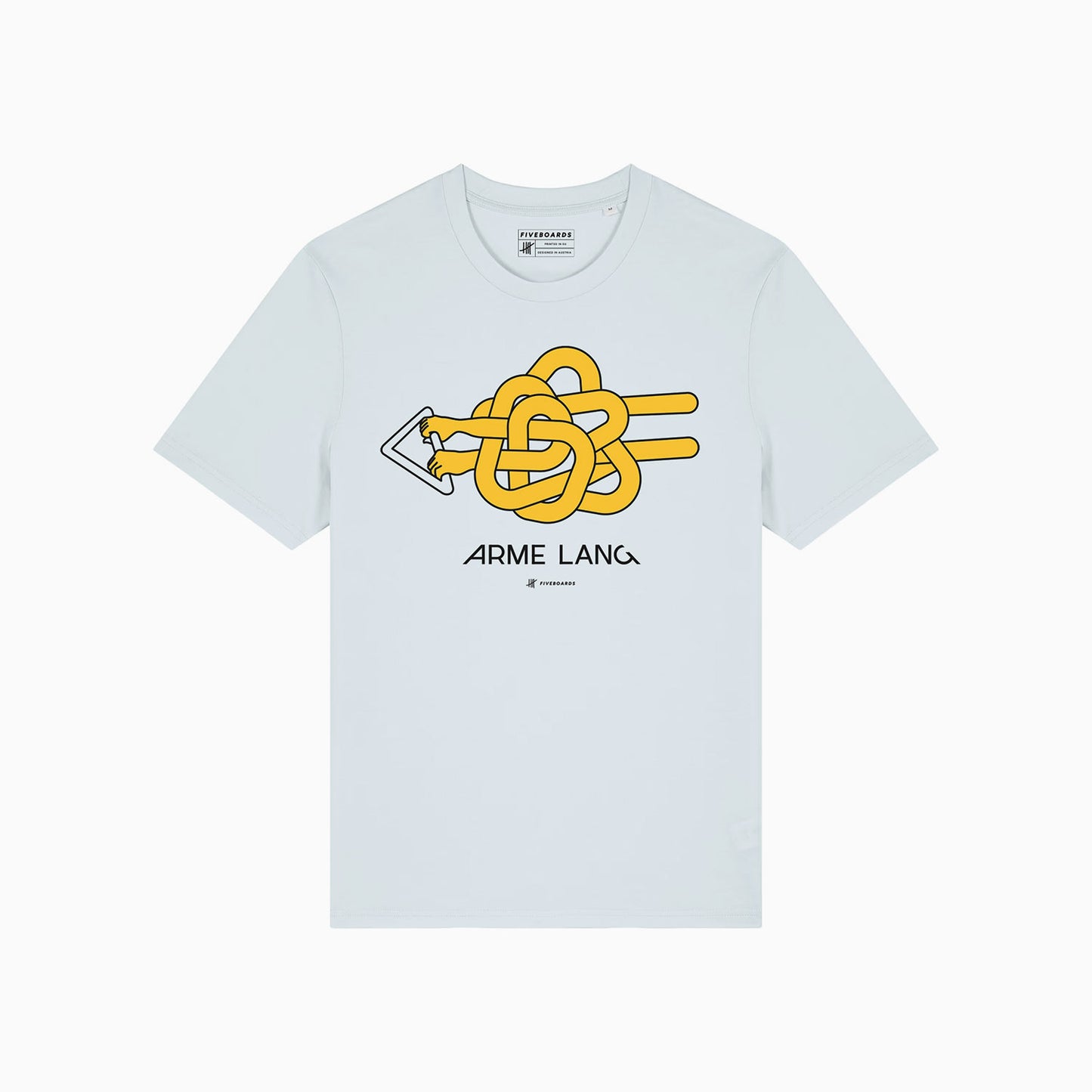 Men Shirt Comic Arme lang - light blue/ yellow