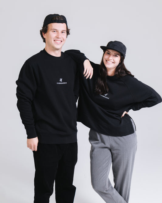 Fiveboards Crewneck Basic - black