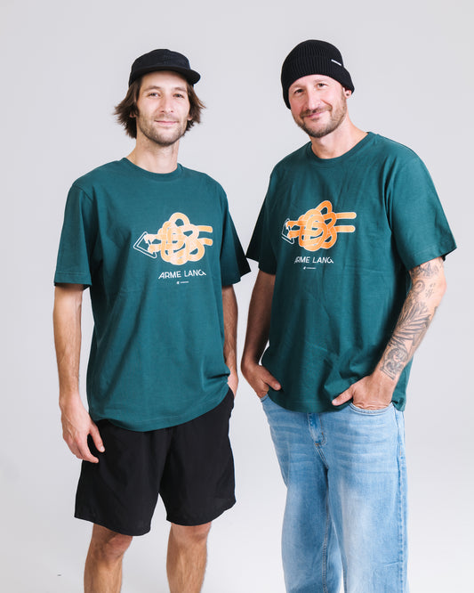 Men Shirt Comic Arme lang - glazed green