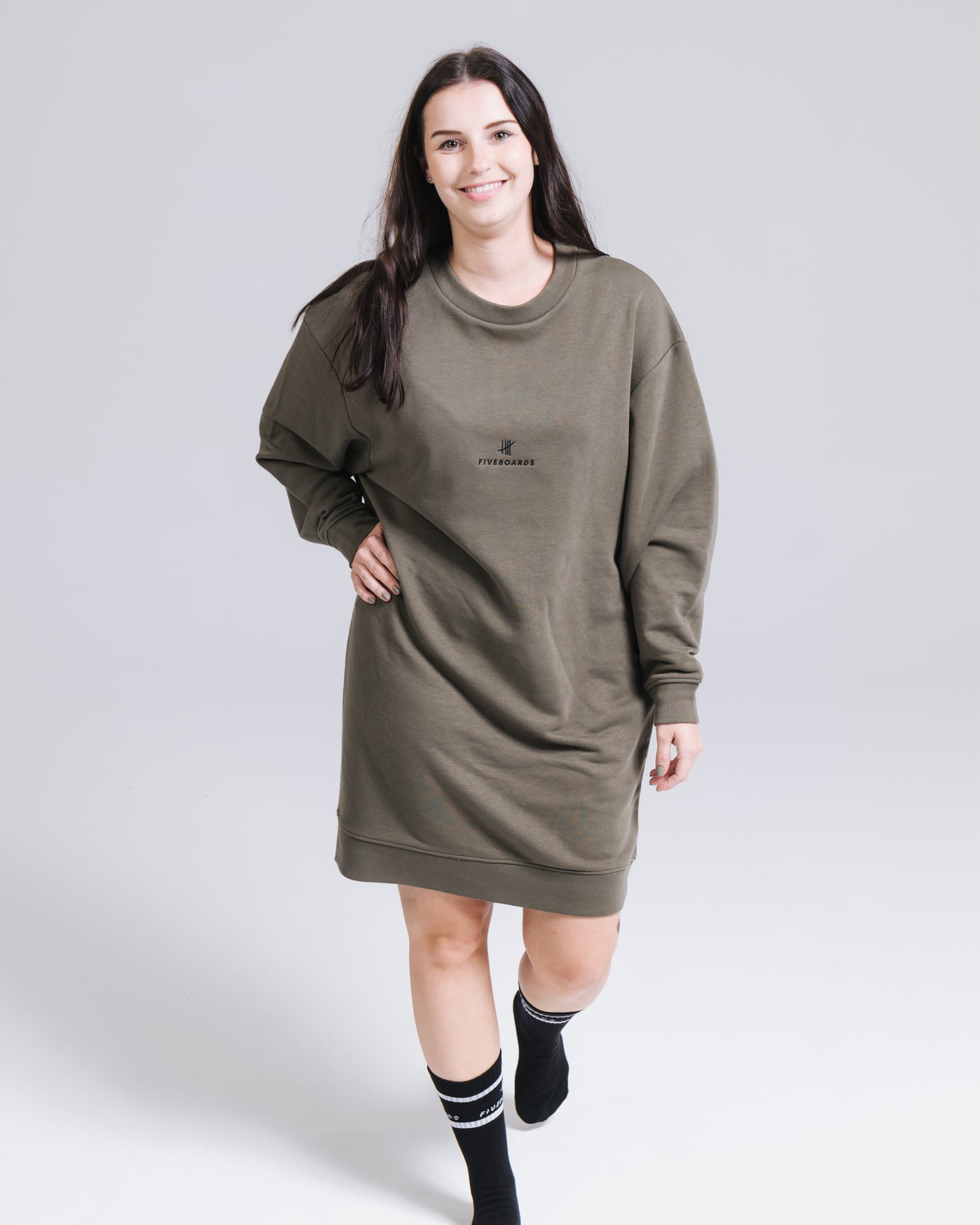 Fiveboards Basic Women Dress - khaki