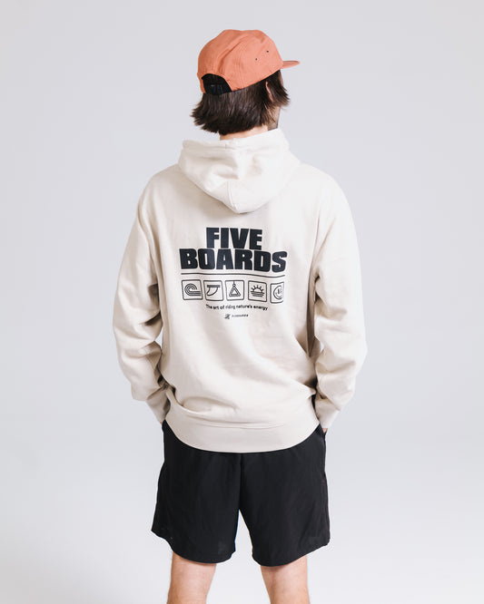Fiveboards Icons  Hoodie - natural raw