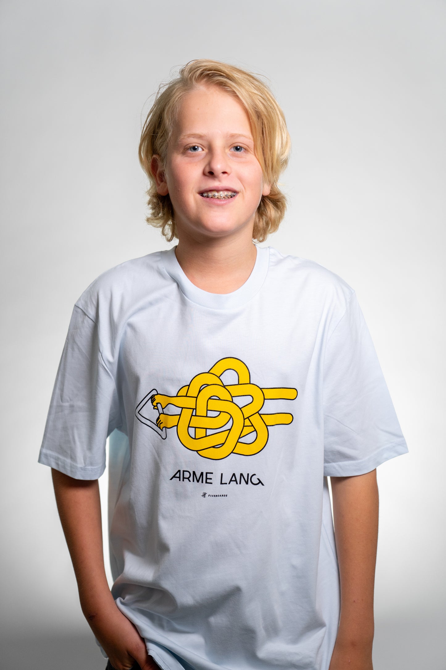 Men Shirt Comic Arme lang - light blue/ yellow