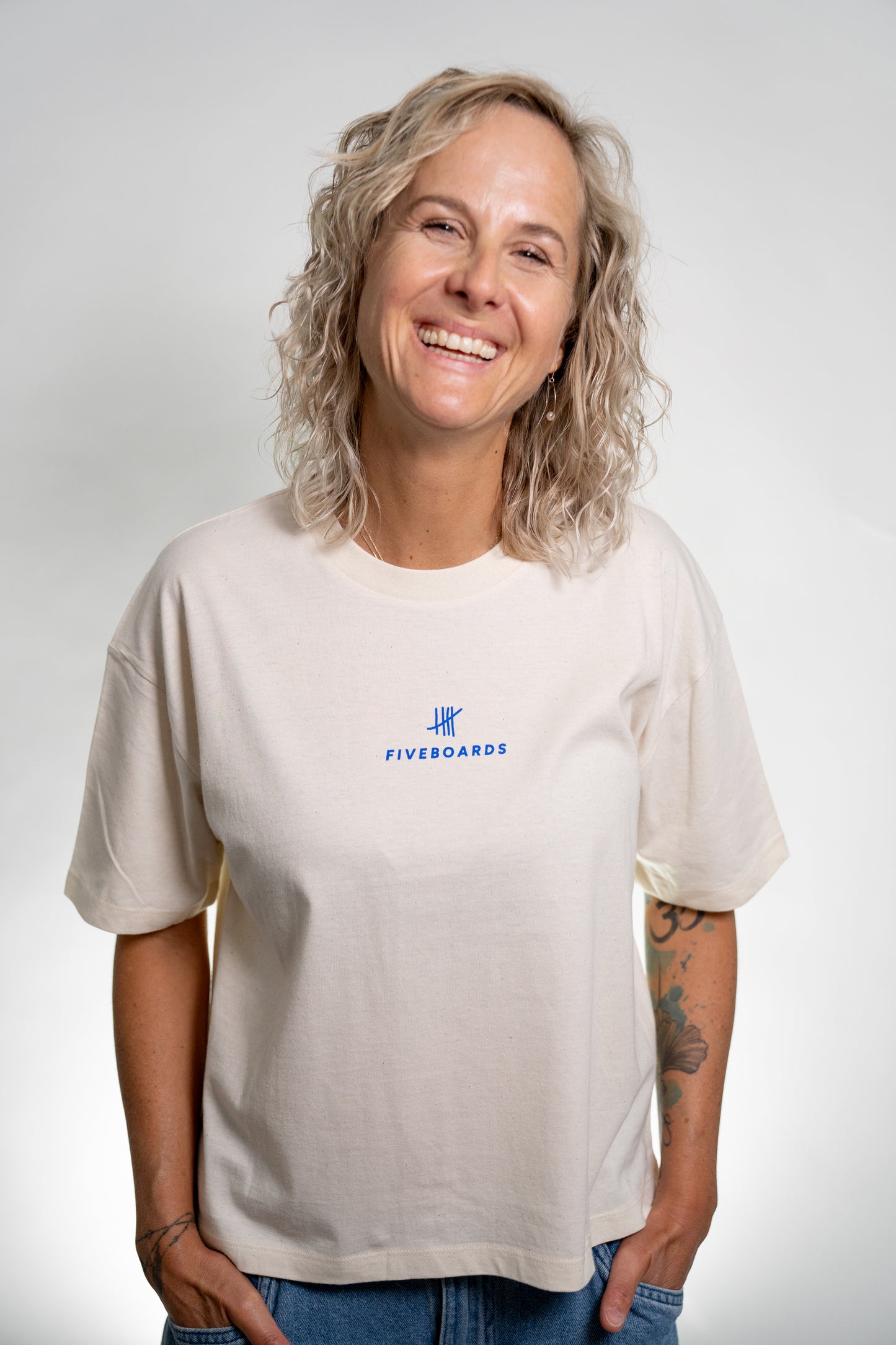 Fiveboards Women Tee Icons - natural raw