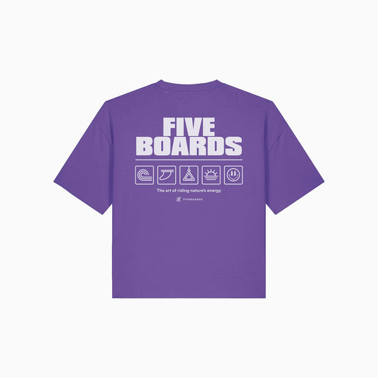 Fiveboards Women Tee Icons - purple