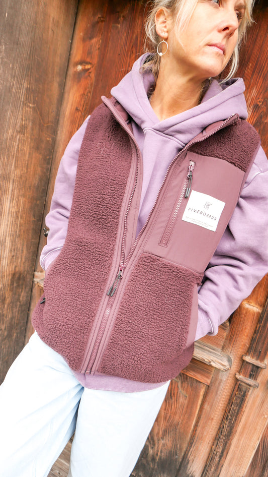 Fiveboards Sherpa Jacket - berry